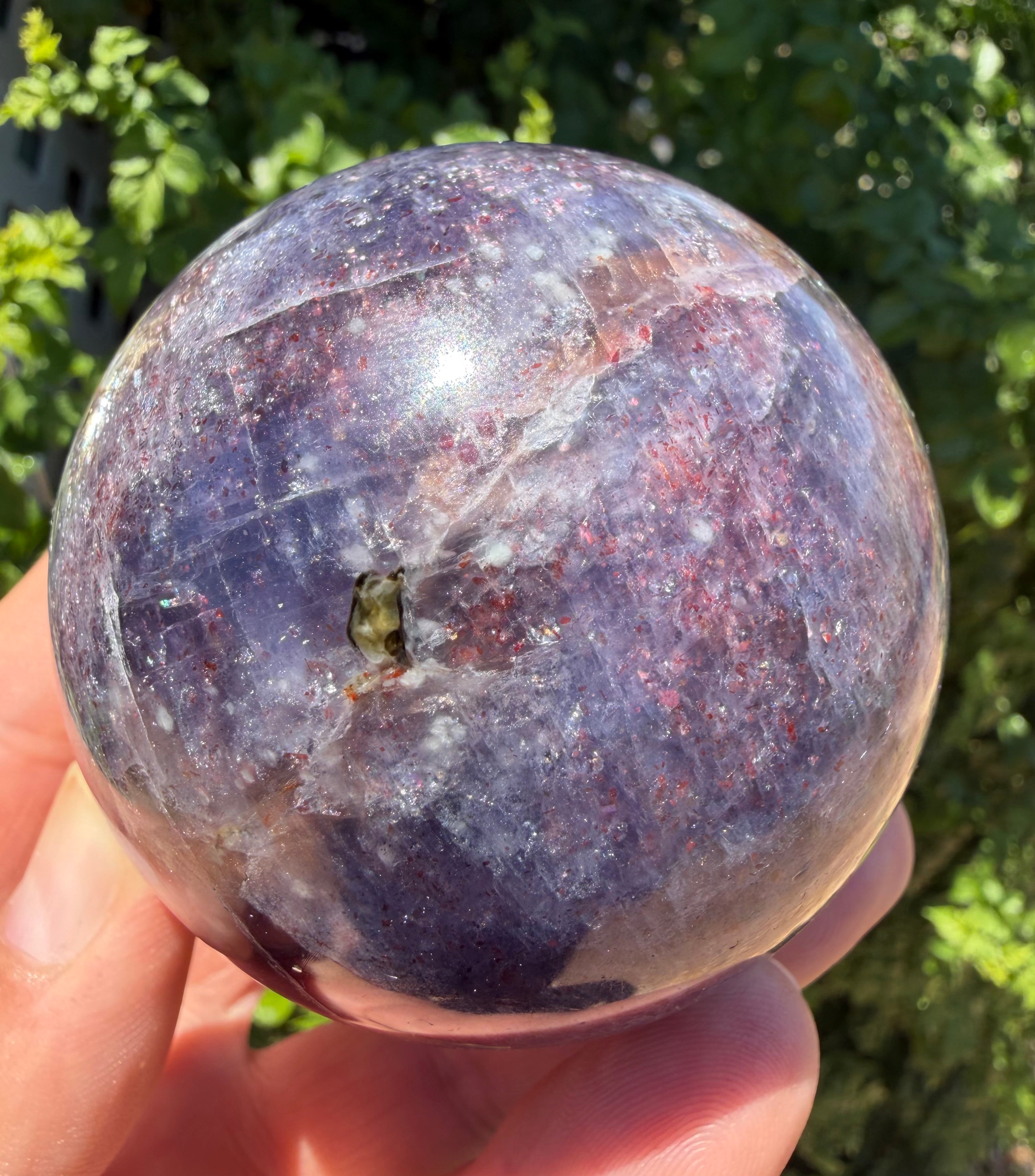 Rare Blood Iolite Sphere,74mm