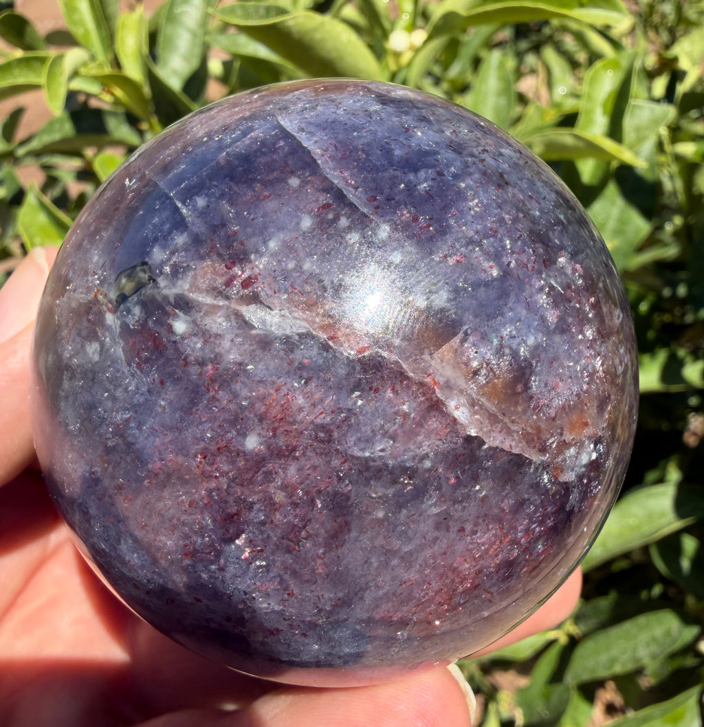 Rare Blood Iolite Sphere,74mm