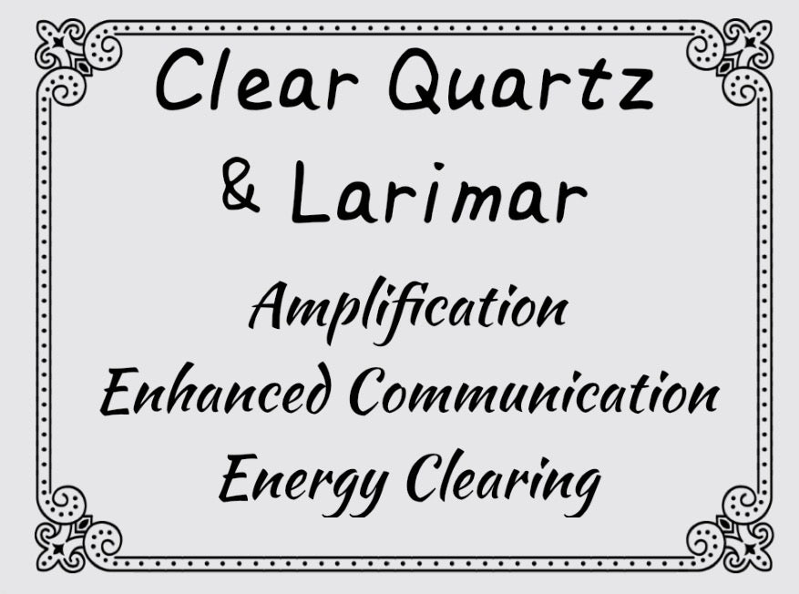 Clear Quartz & Larimar intention Jar