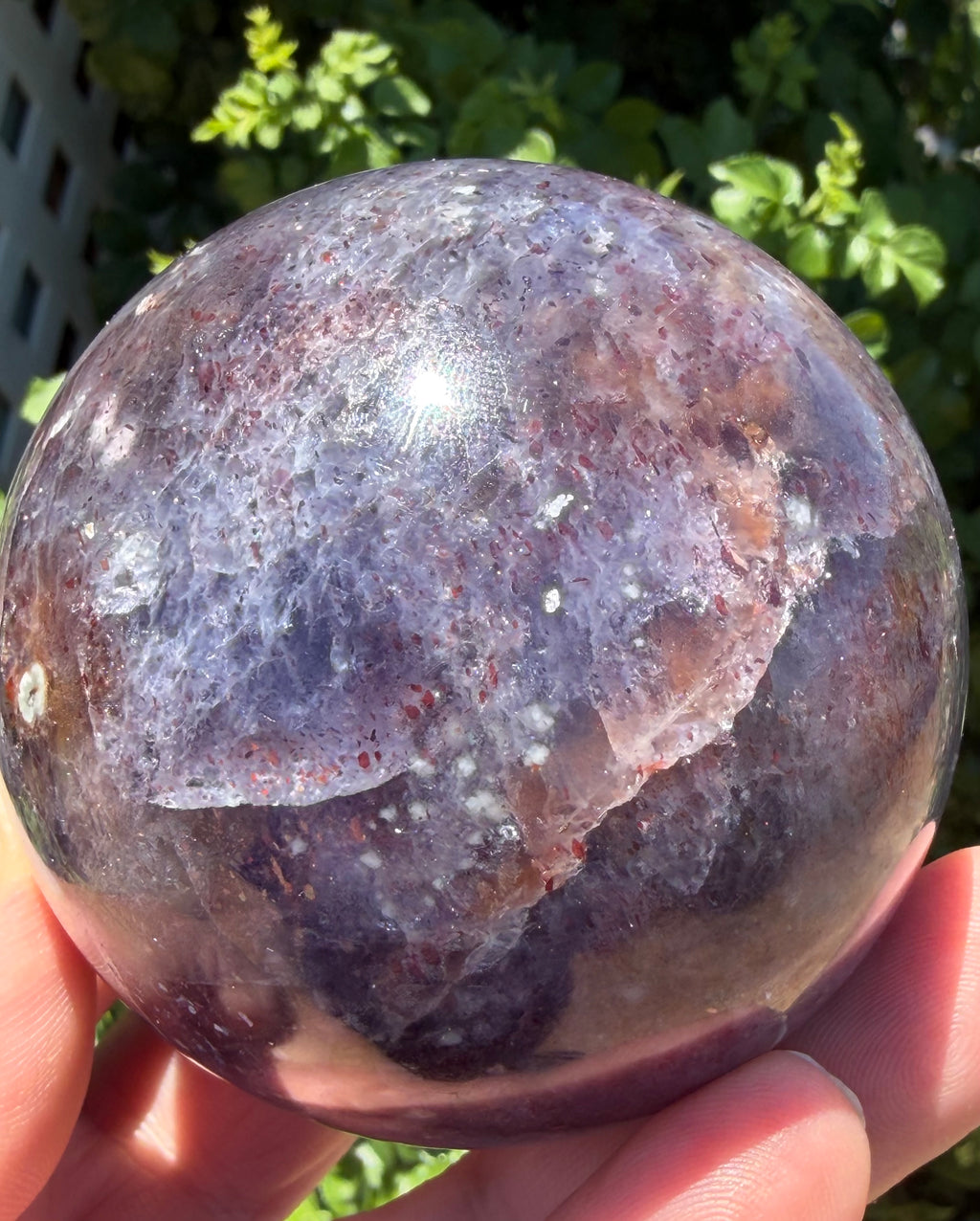 Rare Blood Iolite Sphere,74mm