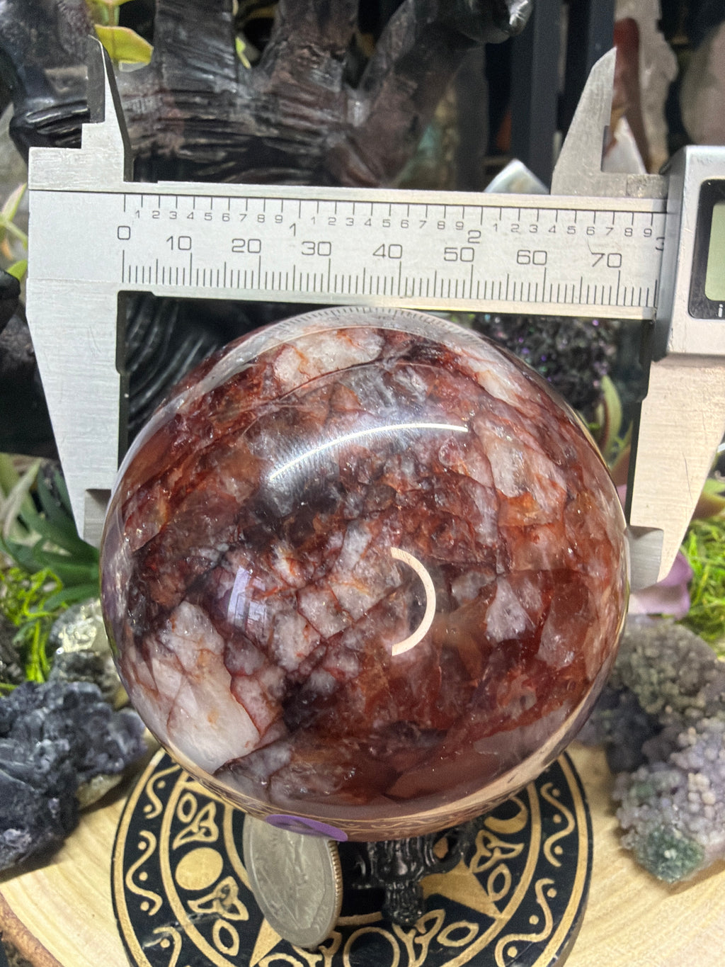 Red Fire Quartz Sphere #77, 75MM