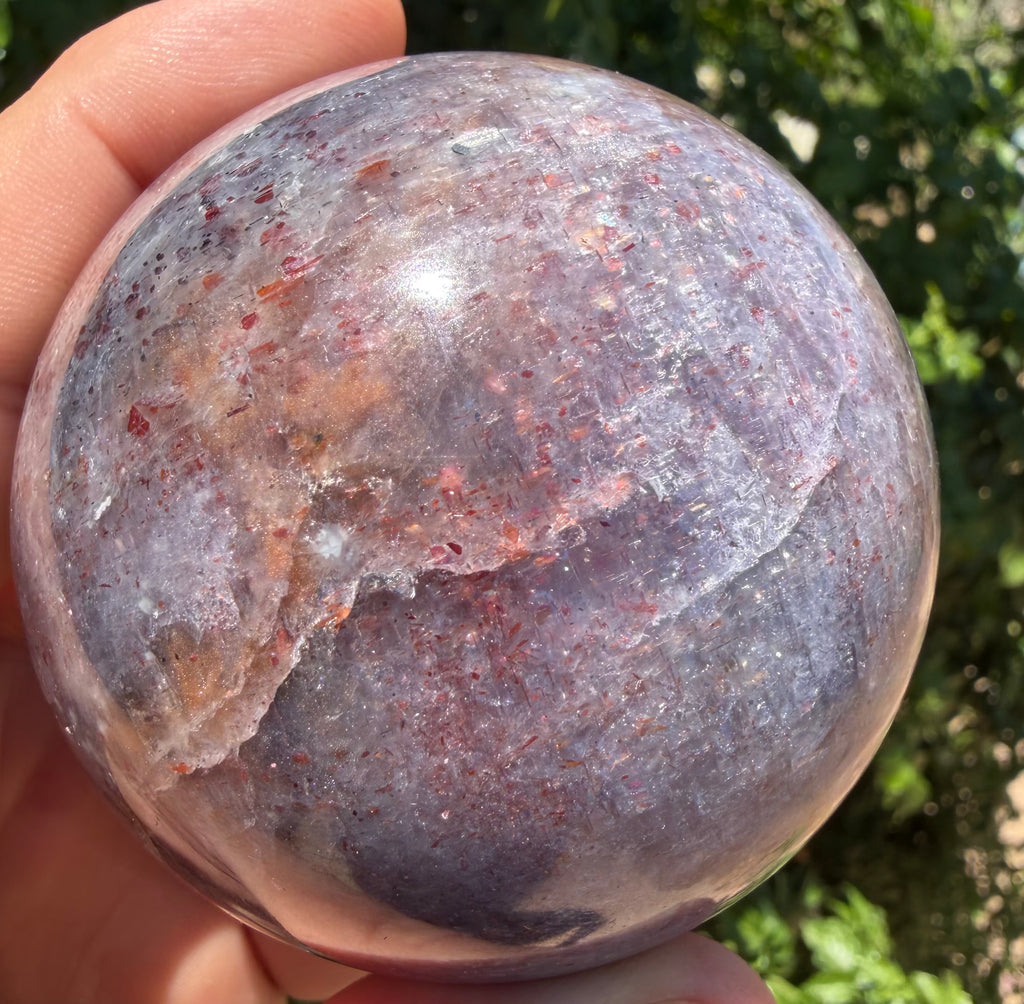 Rare Blood Iolite Sphere,74mm
