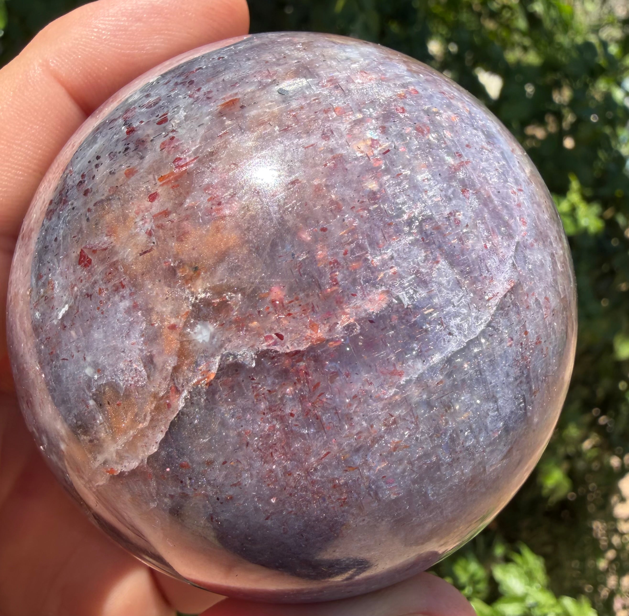 Rare Blood Iolite Sphere,74mm