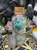 Clear Quartz & Larimar intention Jar