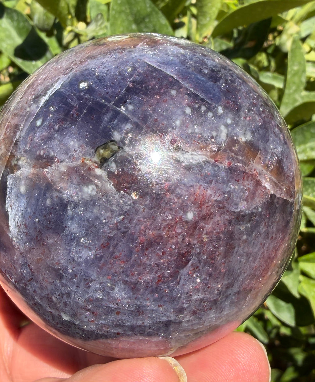 Rare Blood Iolite Sphere,74mm
