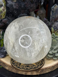 Large 110mm Clear Quartz Sphere With Rainbows