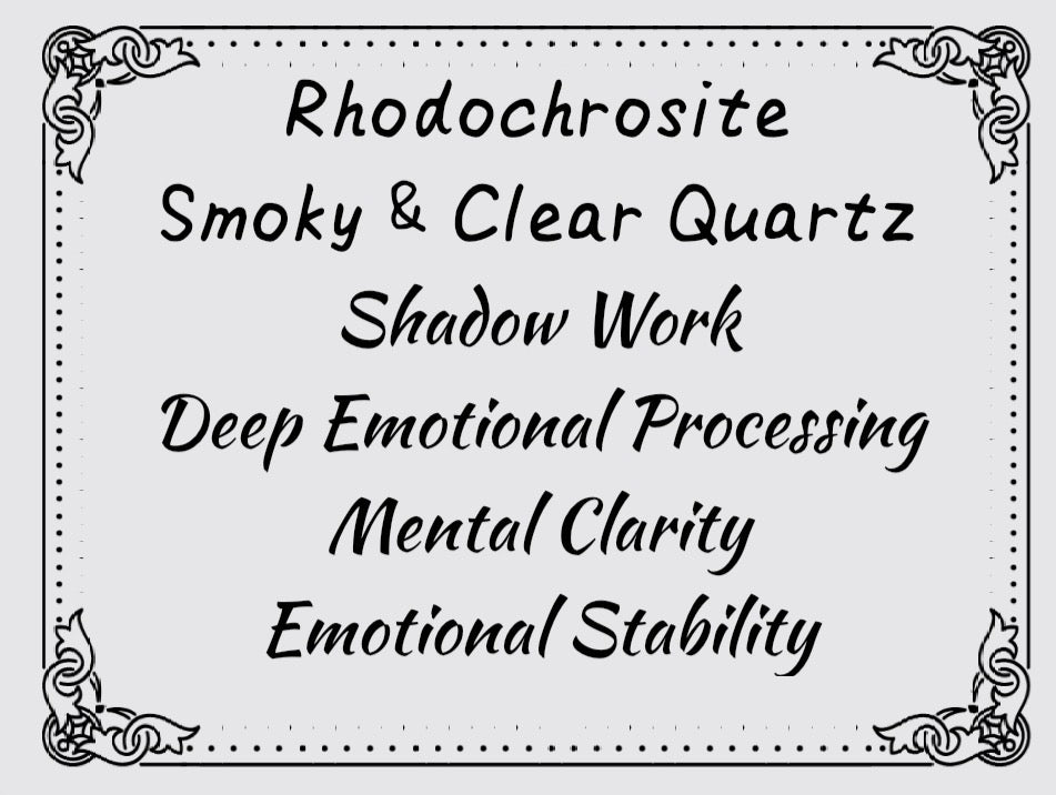 Rhodochrosite Smoky & Clear Quartz Intension Bottle