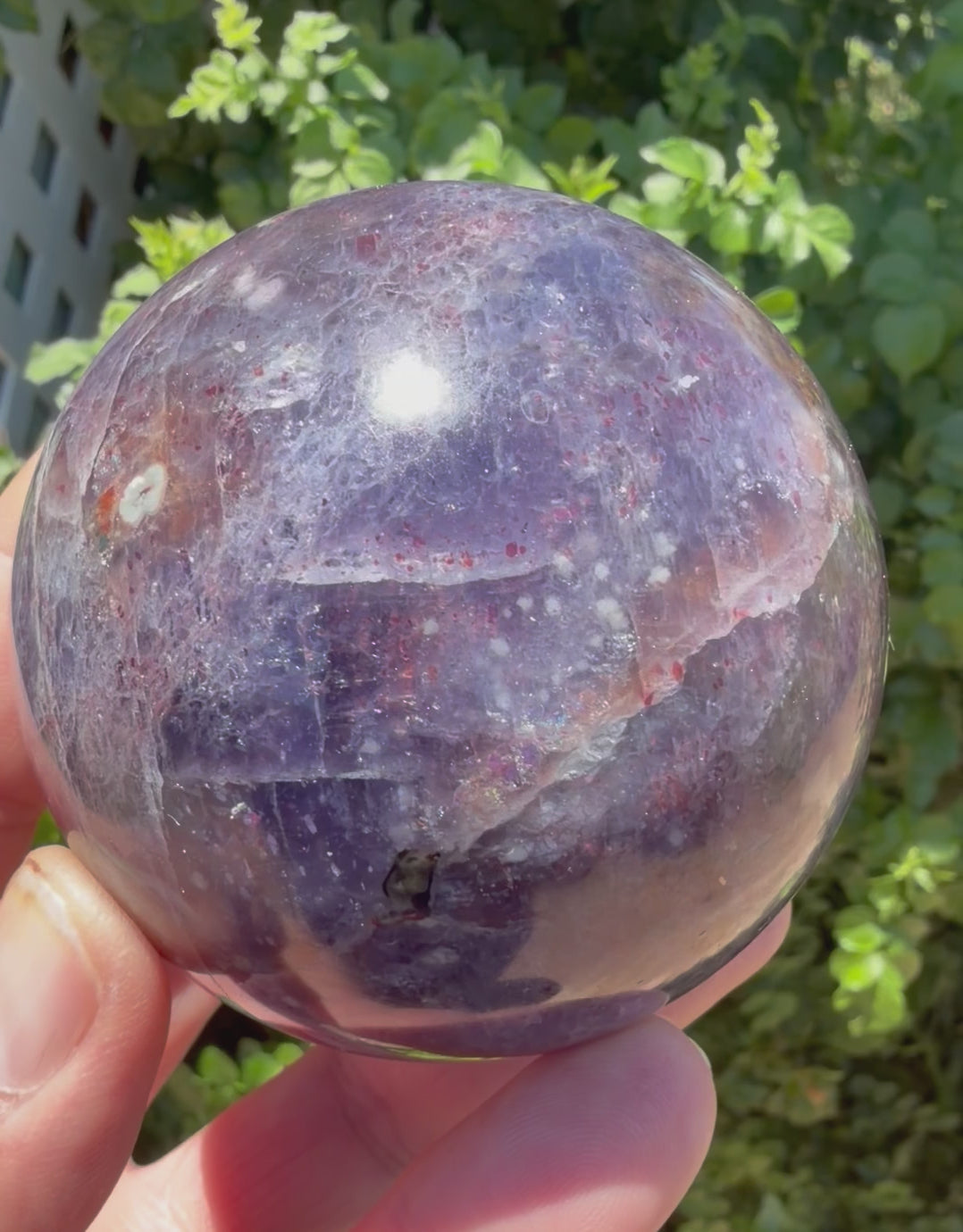 Rare Blood Iolite Sphere,74mm